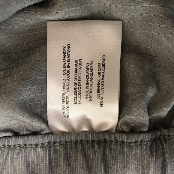 Banana Republic Men Gray Flat Front Stretch Shorts Size 36 Casual Chino - Picture 9 of 10